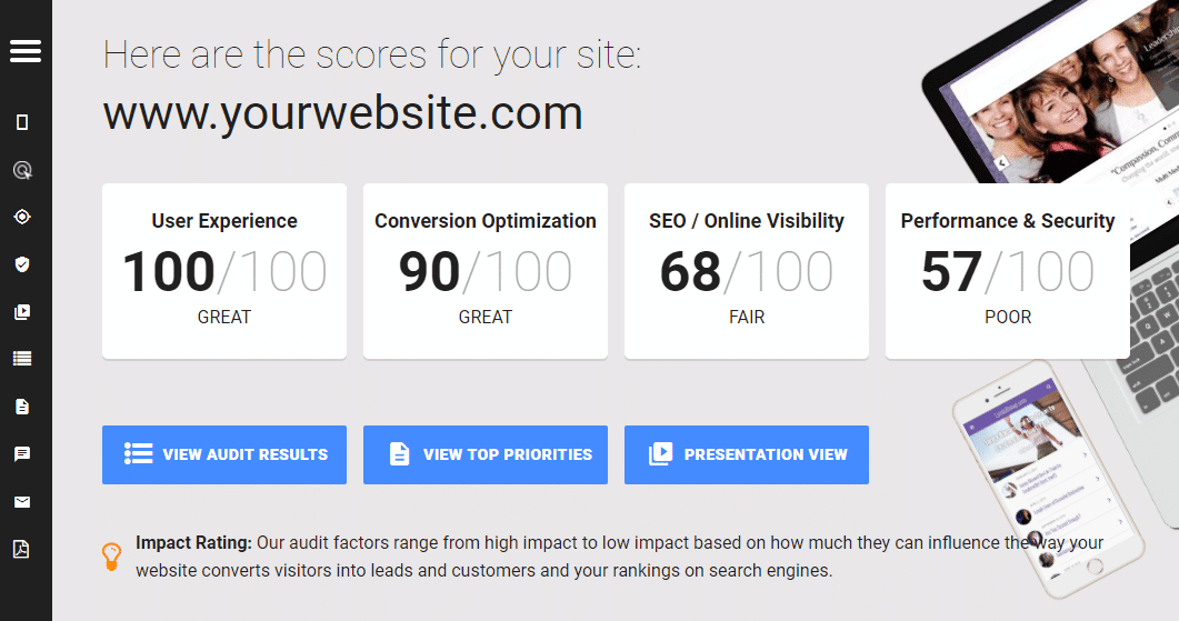 Site Assessment Screenshot