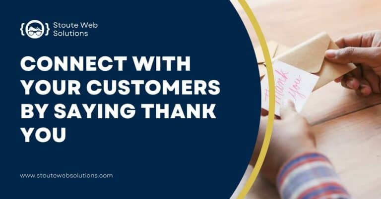 A man's hands are inserting the Thank You card into the envelope.