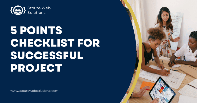 A team of employees having a project meeting.