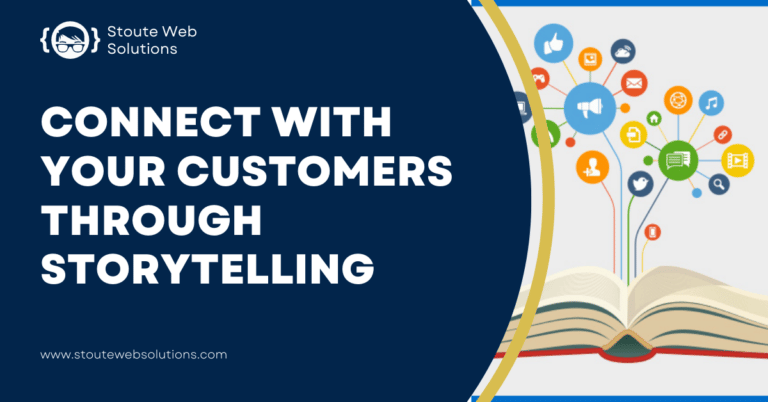 Different digital marketing icons floating above an open book.