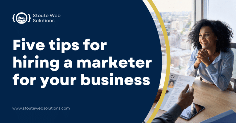 A female applicant is being interviewed for the marketer position.