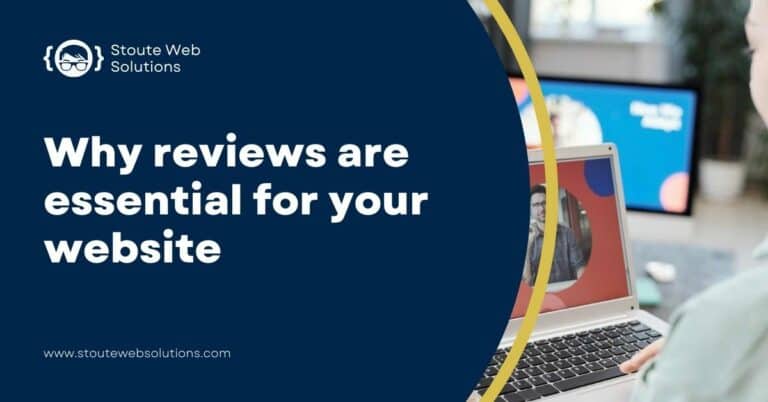 An entrepreneur checks the reviews for the website.