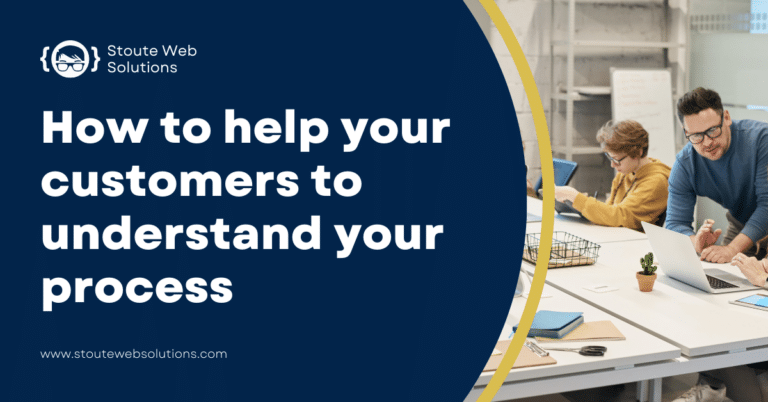 Office workers plan how customers understand their process.