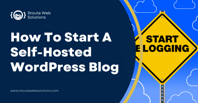 A yellow road sign that says "Start Blogging.'