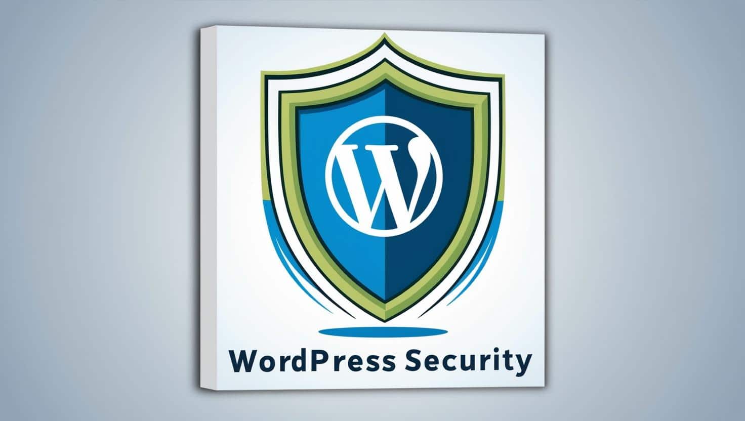 WordPress logo on a shield symbolizing website security.